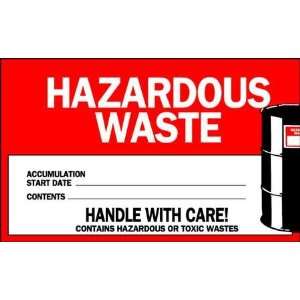 BRADY 121064 Label,Waste,Pk50,4x6,Hazardous Waste  