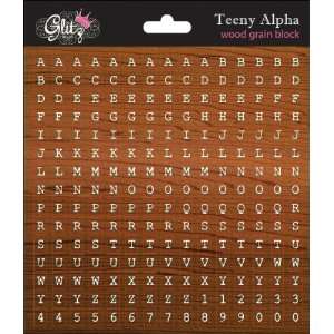  Teeny Alpha Stickers Wood Grain Electronics