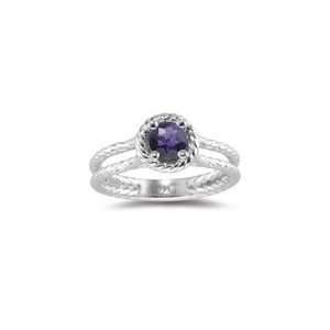  0.4 Amethyst Ring in 14K White Gold 4.5 Jewelry