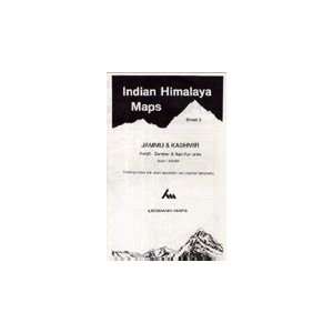  Kashmir Kargil, Zanskar, Nun Kun Trekking Map (Indian Himalaya Maps 