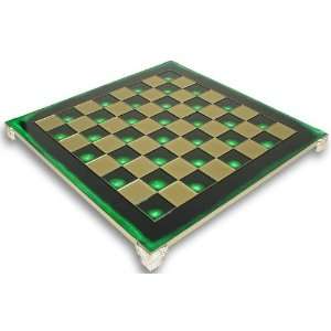  Brass & Green Chess Board 1 3 8 Squares Toys & Games