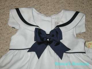 NEW Nautical White Sleeveless Dress Girls Clothes 6m Spring Summer 
