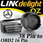 Mercedes Benz 38 Pin to 16 Pin OBD OBD2 Diagnostic Adapter Cable Cord 