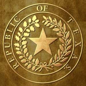  Republic of Texas Seal Round Stickers Arts, Crafts 