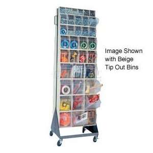    Mobile Tip Out Bin Unit   Double Sided 70 H Gray 
