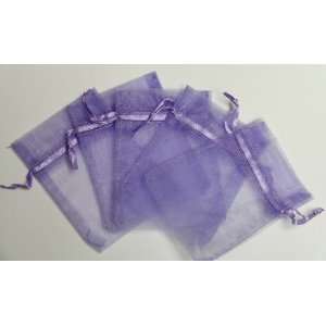  60 Purple Organza Gift Bags 5x7 