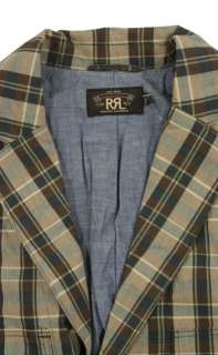 Ralph Lauren RRL Madras Work Jacket Blazer L New $550  