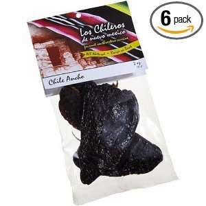 Los Chileros Chile Ancho Whole (Dried), 2 Ounce Packages (Pack of 6 