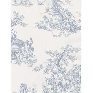  Toile Blue Wallpaper in Chateau 2