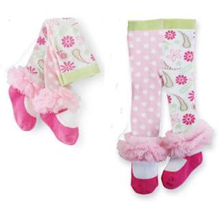 Pretty in Pink Paisley & Dottie Tights by Mud Pie (0 6)  