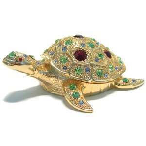  Gold Turtle Multi colors Crystal Trinket Box Everything 