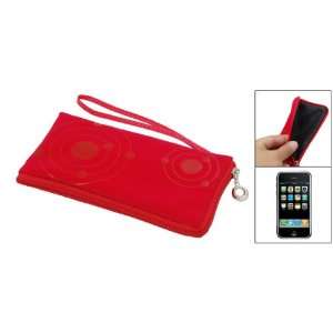   Gino Women Red Makeup Purse Bag Soft Pouch for iPhone 3G Electronics