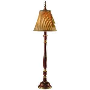 Ashton Collection Cherry Red Hand Painted Tall Buffet Lamp 