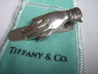  Tiffany & Co. Sterling Silver Hand Bookmark Clip With Pouch  