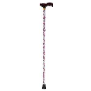  Lightweight Adjustable Purple Floral Folding Cane with T 