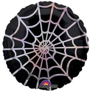    18 Spider Web Sheen Holographic Anagram Balloons Toys & Games