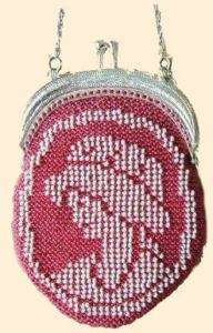 VICTORIA beaded knitting purse kit, bead knit bag beads  