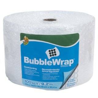 Duck Brand Bubble Wrap, Large Extra Cushioning Bubbles, 12 Inches x 