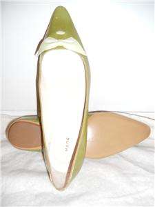 Marc Jacobs Green Leather Mouse Flats Shoes 8.5 9 NEW  