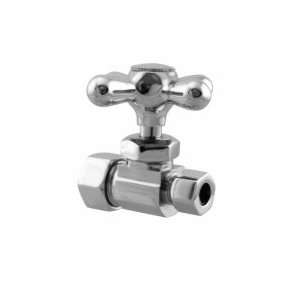  Westbrass Straight Stop, 5/8 OD Inlet Cross Handle D109X 
