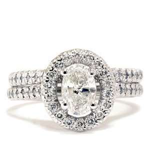 Pompeii3 Inc. 1.30CT Diamond Fancy Pave Halo Engagement Wedding Ring 