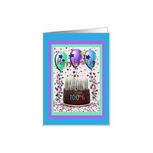  Happy Birthday, 100th, Chocolate Cake Card Toys & Games