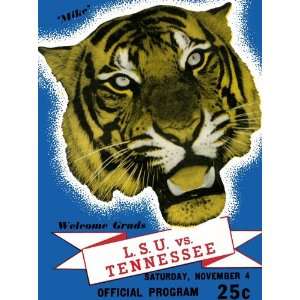  1939 LSU vs. Tennessee 22 x 30 Canvas Historic Football 