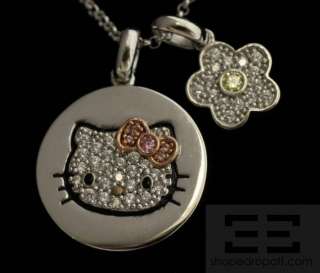 Hello Kitty Sterling Silver And Crystal Pendant Necklace  