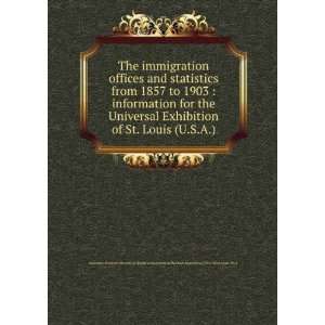  The immigration offices and statistics from 1857 to 1903 