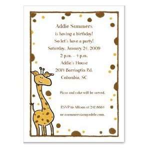  Giraffe Party Invitation