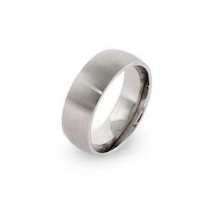   Engravable 7mm Brushed Stainless Steel Wedding Band Jewelry