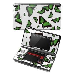 Nintendo 3DS Skin   Butterflies Green
