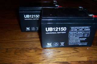 TWO UB12150 12V 15Ah Sealed Lead Acid SLA AGM Battery 806593406584 