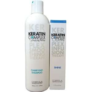 Keratin Complex Clarifying Shampoo 12 oz + Shine Serum 1.7 oz