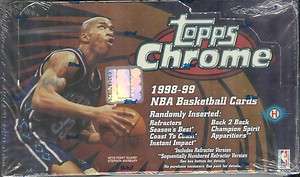 1998 99 Topps Chrome Basketball Hobby Box  