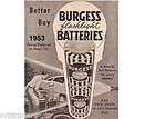 1953 Burgess Flaslight Battery Refrigerator / Tool Box Magnet