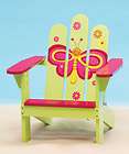 Kids Butterfly Adirondack Chair Outdoor Patio Porch Poolside Deck