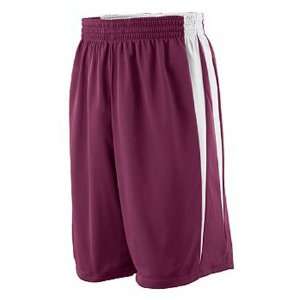 Augusta Youth Wicking Game Short Outside MAROON/ WHITE, Inside WHITE 