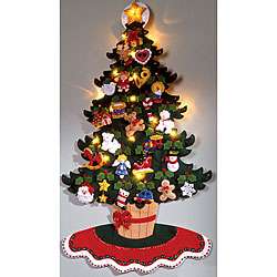 Christmas Tree Advent Calendar Felt Applique Kit  