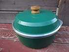 Dark Green Club Aluminum Covered Dutch Oven Roaster Pot 11 1/2