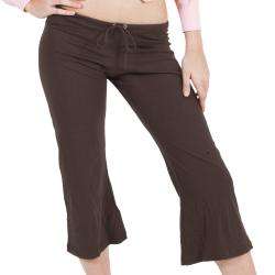American Apparel Womens Fine Jersey Brown Capri Pants  