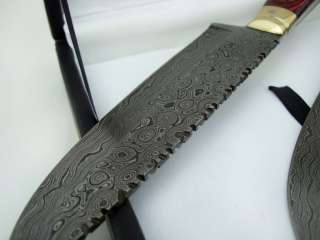Japanese Tri Custom made Damascus Steel Chef Knives Set  