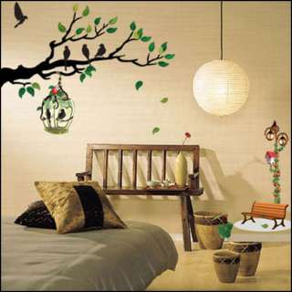 Tree & Bird Decor Mural Art Sticker Wall Paper ECO 014  