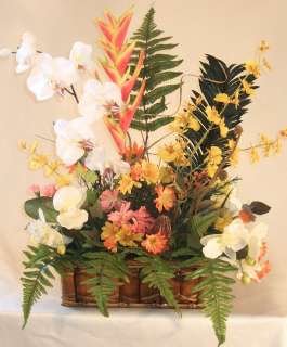 23 Tropical Silk Flowers Arrangement Artifitial Mix Floral  