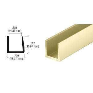 CRL Brite Gold Anodized 9/16 Single Aluminum U Channel by CR Laurence
