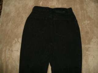 FADED GLORY 14 Short black WASHED High rise Classic taper leg jeans 