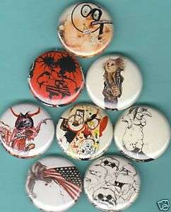 Ralph Steadman Set of 8 Pins Buttons Badges  