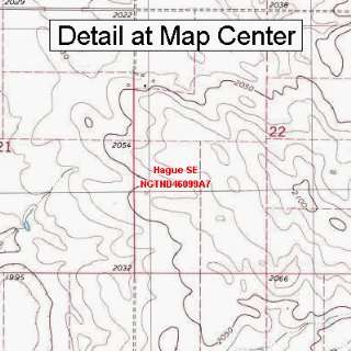 USGS Topographic Quadrangle Map   Hague SE, North Dakota (Folded 