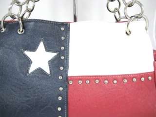 TEXAS FLAG RED WHITE BLUE LARGE PURSE & WALLET SET NWT  