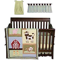 Trend Lab Baby Barnyard 6 piece Crib Bedding Set  